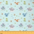 thumbnail image 1 of jejeloiu Kawaii Trike Fabric by the Yard 1 Yard,Magic Animal Dinosaur Home Decor Fabric by the Yard,Black Green Blue Sewing Fabric For Child,Microfiber Bedroom Decor, 1 of 6