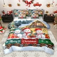 thumbnail image 1 of jejeloiu Kawaii Xmas Snowman 7-Piece Bedding Comforter Set,Cartoon Train King Bedding Sets,Merry Christmas Bed Sheets For Child,Luxury Bedroom Decor Reversible, 1 of 8