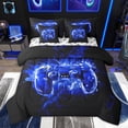 thumbnail image 1 of jejeloiu Kids Gamepad Controller 7-Piece Bedding Comforter Set,Gamer Gaming King Bedding Sets,Blue Splash Ink Bed Sheets For Adults,Ultra Soft Home Decor Reversible, 1 of 8
