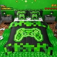 thumbnail image 1 of jejeloiu Kids Gamepad Controller 7-Piece Twin Bedding Sets,Game Cartoon Console Bedding Comforter Set For Boys Men Reversible, 1 of 7