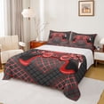 thumbnail image 1 of jejeloiu Kids Gamepad Controller Twin Sheet Sets,Gamer Gaming Twin Fitted Sheet,Red Black Flat Sheet For Adults,Ultra Soft Home Decor,3 Pieces, 1 of 7