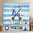 thumbnail image 1 of jejeloiu Lake Theme Curtains Pack of 2 (42x84 Each),Blue Lighthouse Paddle Curtains Blackout,Cute Cartoon Watercolor Bedroom Curtains For Children,Lightweight Room Decor, 1 of 6