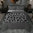 thumbnail image 1 of jejeloiu Leopard Cheetah Pattern Bedding Comforter Set,Chic Minimalist Aesthetic Twin Comforter Sets,Gray Wildlife Print Bedding Set For Kids,Luxury Bedroom Decor Reversible,2 Pieces, 1 of 8