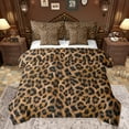thumbnail image 1 of jejeloiu Leopard Cheetah 7-Piece Twin Bedding Set Rustic Farmhouse Brown Black Microfiber Reversible Decor For Men Women, 1 of 8