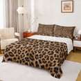 thumbnail image 1 of jejeloiu Leopard Cheetah Print Twin Sheet Sets,Rustic Farmhouse Hunting Twin Fitted Sheet,Brown Black Flat Sheet For Men Women,Microfiber Bedroom Decor,3 Pieces, 1 of 7
