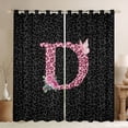 thumbnail image 1 of jejeloiu Leopard Monogrammed D Curtains Pack of 2 (42x84 Each),Chic Cheetah Print Curtains Blackout For Men Women, 1 of 6