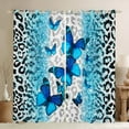 thumbnail image 1 of jejeloiu Leopard Pattern Blackout Curtains Set of 2 (52x84 Each),Dreamy Blue Butterfly Window Curtains,Chic Sequin Print Curtains and Drapes For Girl Kids,Microfiber Bedroom Decor, 1 of 6