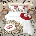 thumbnail image 1 of jejeloiu Leopard Peint Billiard 7-Piece Twin Bedding Sets,Ball Sport Game Bedding Comforter Set,Red Brown White Sheet Sets For Boys Teens,Super Cozy Room Decor Reversible, 1 of 8