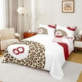 thumbnail image 1 of jejeloiu Leopard Peint Billiard Twin Sheet Sets,Ball Sport Game Twin Fitted Sheet,Red Brown White Flat Sheet For Boys Teens,Super Cozy Room Decor,3-Piece, 1 of 7
