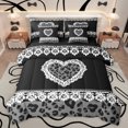 thumbnail image 1 of jejeloiu Leopard Print 7-Piece Twin Bedding Sets,Romantic Valentine Day Bedding Comforter Set,Gray Black Sheet Sets For Girls Teens,Ultra Soft Home Decor Reversible, 1 of 8