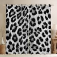 thumbnail image 1 of jejeloiu Leopard Print Blackout Curtains Set of 2 (38x54 Each),Cheetah Pattern Curtains and Drapes,White Black Living Room Curtains For Girls Kids,Ultra Soft Home Decor, 1 of 6