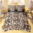 thumbnail image 1 of jejeloiu Leopard Print Bowknot 7-Piece Twin Bedding Sets,Girls Brown Bow Bedding Comforter Set For Girl Kids Reversible, 1 of 8
