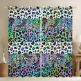 thumbnail image 1 of jejeloiu Leopard Print Curtains Pack of 2 (42x84 Each),Abstract Cheetah Pattern Curtains Blackout,Colorful Aesthetic Bedroom Curtains For Men Women,Breathable Home Decor, 1 of 6