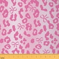 thumbnail image 1 of jejeloiu Leopard Print Fabric by the Yard 1 Yard,Cute Bow Bowknot Home Decor Fabric by the Yard,Pink Bowtie Sewing Fabric For Girl,Microfiber Room Decor, 1 of 6