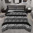 thumbnail image 1 of jejeloiu Leopard Print Texture Bedding Comforter Set,Zebra Striped Twin Comforter Sets,Gray Cheetah Pattern Bedding Set For Girl,Microfiber Bedroom Decor Reversible,2-Piece, 1 of 8