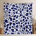 thumbnail image 1 of jejeloiu Leopard Print Texture Black Out Curtains,Modern Abstract Geometric Curtains Pack of 2 (42x63 Each),Blue Cheetah Print Bedroom Curtains For Girl,Microfiber Bedroom Decor, 1 of 6