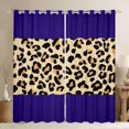 thumbnail image 1 of jejeloiu Leopard Print Texture Curtains Pack of 2 (42x84 Each),Purple Abstract Geometric Curtains Blackout,Brown Cheetah Pattern Bedroom Curtains For Girl,Microfiber Bedroom Decor, 1 of 6