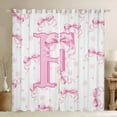 thumbnail image 1 of jejeloiu Letter F Monogrammed Curtains Pack of 2 (42x84 Each),Cute Bow Flower Curtains Blackout,Pink White Bowtie Bedroom Curtains For Child,Microfiber Room Decorative, 1 of 5