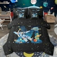 thumbnail image 1 of jejeloiu Letter M Monogrammed 7-Piece Twin Bedding Sets,Cartoon Astronaut Bedding Comforter Set,Galaxy Planet Sheet Sets For Boys,Microfiber Room Decorative Reversible, 1 of 8
