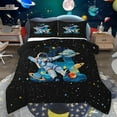 thumbnail image 1 of jejeloiu Letter A Monogrammed Bedding Comforter Set,Cartoon Astronaut Twin Comforter Sets,Galaxy Planet Bedding Set For Boys,Microfiber Room Decorative Reversible,2-Piece, 1 of 8