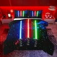 thumbnail image 1 of jejeloiu Gradient Light Fashion Games Full Size Comforter Sets,Galaxy Starry Sky Bedding Comforter Set,Red Blue Green Bedding Sets For Teens,Luxury Bedroom Decor Reversible,3-Piece, 1 of 8