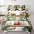 thumbnail image 1 of jejeloiu Lovely Xmas Snowman 7-Piece Twin Bedding Sets,Merry Christmas Bedding Comforter Set,Green White Red Sheet Sets For Girl Teens,Breathable Home Decor Reversible, 1 of 8