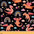 thumbnail image 1 of jejeloiu Magic Aniaml Dragon Fabric by the Yard 1 Yard,Fantasy Theme Home Decor Fabric by the Yard,Colorful Rainbow Stars Sewing Fabric For Teens,Luxury Bedroom Decor, 1 of 6