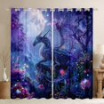 thumbnail image 1 of jejeloiu Magic Cartoon Dragon Curtains Pack of 2 (42x84 Each),Colorful Floral Curtains Blackout,Western Fantasy Bedroom Curtains For Teens,Super Cozy Room Decor, 1 of 6