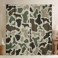 thumbnail image 1 of jejeloiu Mallard Camouflage Pattern Black Out Curtains,Hunting Farmhouse Camping Curtains Pack of 2 (42x63 Each),Green Brown Bedroom Curtains For Men Women,Luxury Bedroom Decor, 1 of 6
