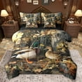 thumbnail image 1 of jejeloiu Mallard Duck 7pcs Bedding Comforter Set,Autumn Fall Maples Queen Bedding Sets For Men Women Reversible, 1 of 8