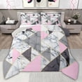 thumbnail image 1 of jejeloiu Marble Texture Road Full Size Comforter Sets,Modern Geometric Triangle Bedding Sets For Girls Kids Reversible 3 Pieces, 1 of 8