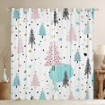 thumbnail image 1 of jejeloiu Marry Christmas Black Out Curtains,Pink Xmas Pine Curtains Pack of 2 (42x63 Each),Happy New Year Bedroom Curtains,Super Cozy Bedroom Decor, 1 of 6