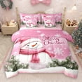 thumbnail image 1 of jejeloiu Merry Christmas 7-Piece Twin Bedding Sets,Cute Cartoon Snowman Bedding Comforter Set,Xmas Snowflake Sheet Sets For Kids,Luxury Bedroom Decor Reversible, 1 of 8