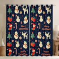 thumbnail image 1 of jejeloiu Merry Christmas Black Out Curtains,Xmas Tree Snow Curtains Pack of 2 (42x63 Each),Girls Gift Bedroom Curtains For Princess,Lightweight Bedroom Decorative, 1 of 6