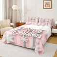 thumbnail image 1 of jejeloiu Merry Christmas Full Size Sheets,White Xmas Snowfalke Bed Sheets,Pink Gray White Sheet Sets For Children,Super Cozy Room Decor,4pcs, 1 of 7
