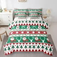 thumbnail image 1 of jejeloiu Merry Christmas Twin Bedding Sets 7-Piece,Cartoon Santa Claus Bedding Comforter Set,Xmas Tree Snowmne Sheet Sets For Girls,Super Cozy Room Decoration Reversible, 1 of 8