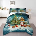thumbnail image 1 of jejeloiu Merry Xams Tree Full Size Comforter Sets,Kawaii Santa Claus Bedding Comforter Set,Happy New Year Gifts Bedding Sets For Teens,Super Cozy Room Decor Reversible,3-Piece, 1 of 8