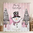 thumbnail image 1 of jejeloiu Merry Xmas Black Out Curtains,Cartoon Christmas Snowman Curtains Pack of 2 (42x63 Each),Abstract Xmas Tree Bedroom Curtains Fdor Boys Girls,Super Cozy Room Decor, 1 of 6