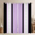 thumbnail image 1 of jejeloiu Modern Abstract Geometric Blackout Curtains Set of 2 (52x84 Each),Retro Victorian Floral Window Curtains,Purple Ruombus Stripe Curtains and Drapes For Men Women,Ultra Soft Home Decor, 1 of 6