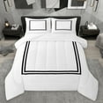 thumbnail image 1 of jejeloiu Modern Abstract Geometric Full Size Comforter Sets,Minimalism Square Box Bedding Comforter Set,Black White Bedding Sets For Men Women,Super Cozy Room Decor,3-Piece, 1 of 8