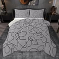 thumbnail image 1 of jejeloiu Modern Abstract Geometric Twin Comforter Sets,Gray Black Bedding Set For Girls Teens Reversible 2pcs, 1 of 8