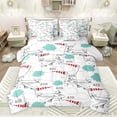 thumbnail image 1 of jejeloiu Modern Airplane 7-Piece Twin Bedding Sets,Aviation Aircraft Bedding Comforter Set,Cartoon Clouds Sheet Sets For Boys Teens,Ultra Soft Home Decor Reversible, 1 of 8
