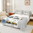 thumbnail image 1 of jejeloiu Modern Bulldozer Crane Twin Sheet Sets,Construction Vehicles Excavator Twin Fitted Sheet,Gray White Yellow Flat Sheet For Boys Teens,Microfiber Bedroom Decor,3 Pieces, 1 of 7