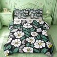 thumbnail image 1 of jejeloiu Modern Floral 7 Pieces Full Size Bedding Sets For Girls,Bold Pattern Full Size Bed in a Bag,Black White Green,Light Gray Reversible, 1 of 7