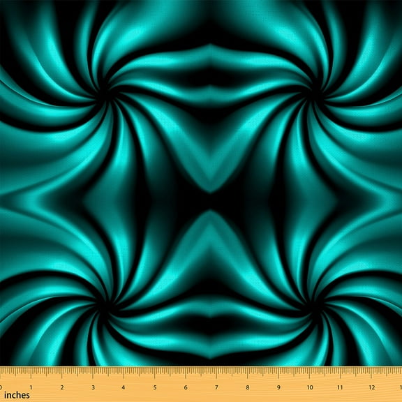 jejeloiu Modern Geometric Geometric Fabric by the Yard 1 Yard,Helix Stripes Aesthetic Home Decor Fabric by the Yard,Black Blue Sewing Fabric For Teens,Luxury Bedroom Decor