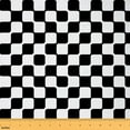 thumbnail image 1 of jejeloiu Modern Geometric Geometric Fabric by the Yard 1 Yard,Minimalist Buffalo Checkered Home Decor Fabric by the Yard,White Black Sewing Fabric For Teens,Luxury Bedroom Decor, 1 of 6