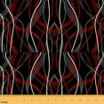 thumbnail image 1 of jejeloiu Modern Geometric Geometric Fabric by the Yard 5 Yards,Minimalist Stripes Lines Fabric for Sewing,Red White Black Home Decor Fabric by the Yard For Teens,Luxury Bedroom Decor, 1 of 6