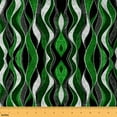 thumbnail image 1 of jejeloiu Modern Geometric Lines Fabric by the Yard 3 Yards,Modern Minimalist Geometric Sewing Fabric,Black Green Stripes Fabric for Sewing For Teens,Ultra Soft Home Decor, 1 of 6
