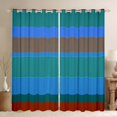 thumbnail image 1 of jejeloiu Modern Geometric Striped Blackout Curtains Set of 2 (52x84 Each),Blue Abstract Striped Window Curtains For Men Women, 1 of 6