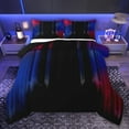 thumbnail image 1 of jejeloiu Modern Geometric Stripes Queen Comforter Set,Black Blue Red Bedding Comforter Set For Girls Kids Reversible 3-Piece, 1 of 8